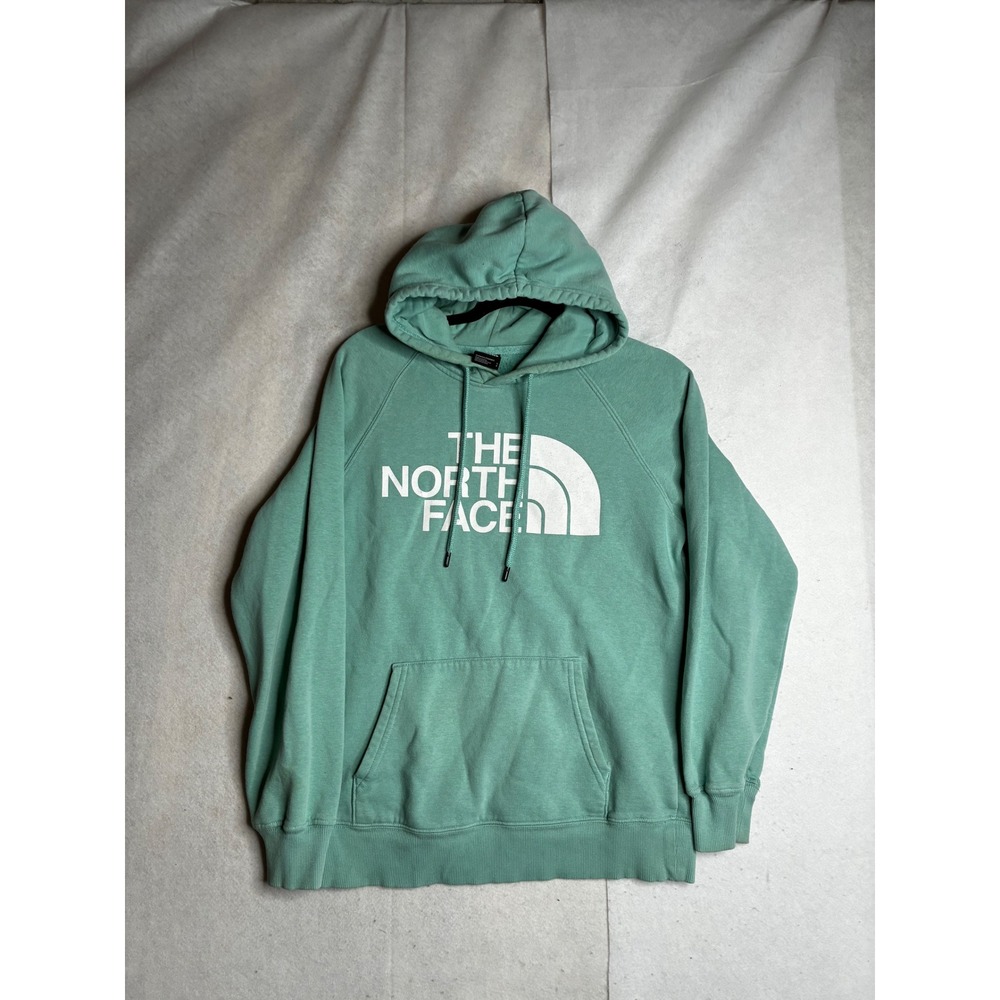 The‎ North Face Womens Half Dome Logo Hoodie Seafoam Green Pullover Sweatshirt S